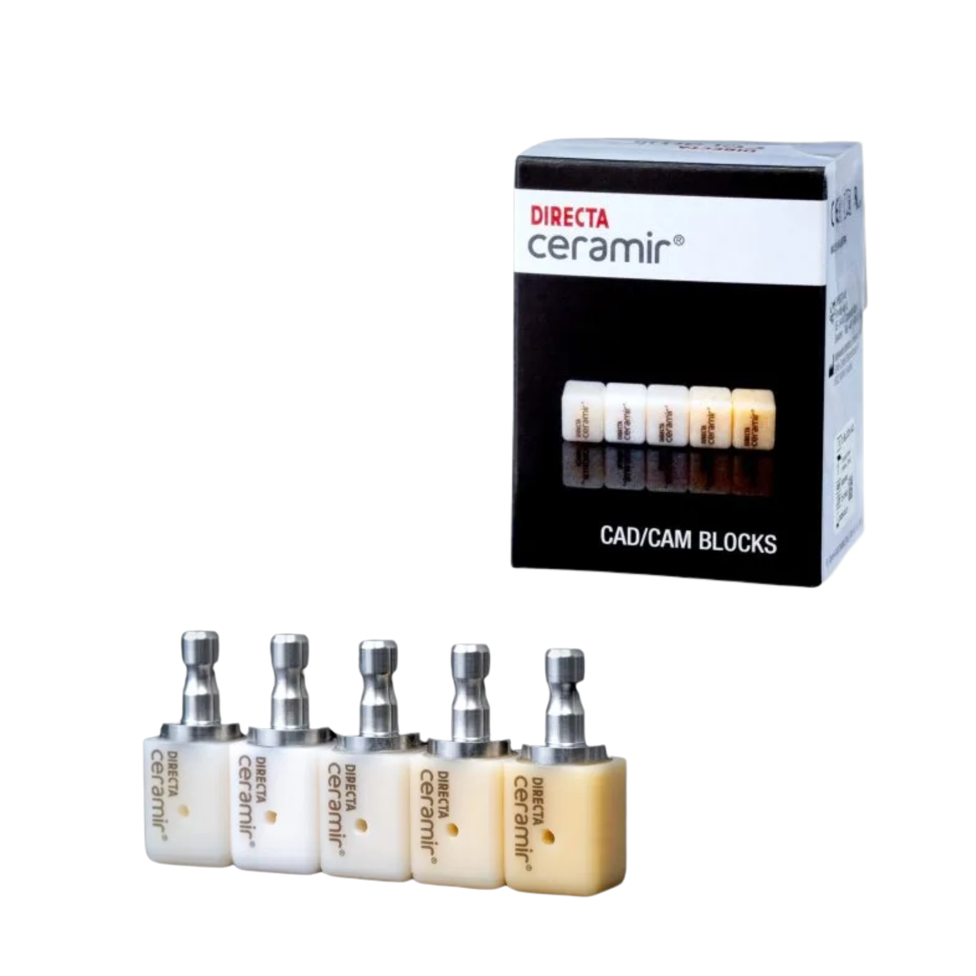 Directa Ceramir CAD/CAM i-Block (Abutment Hole Ø L) A1 Shade (Chroma) - 12 × 14 × 18 mm - Pack of 5