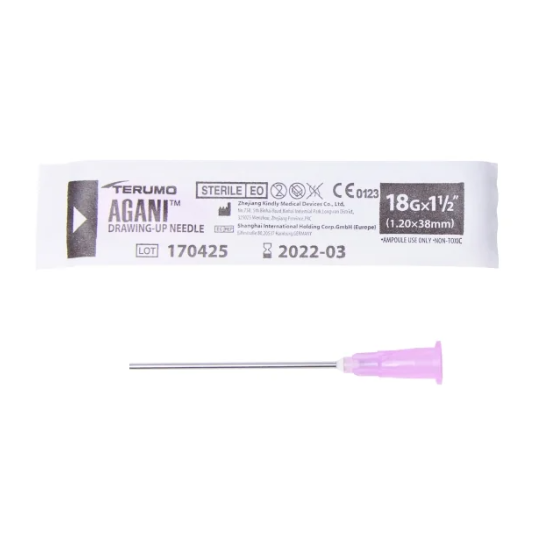 Terumo Needle Drawing Up 18g X 1.5″ Blunt (100/Box)