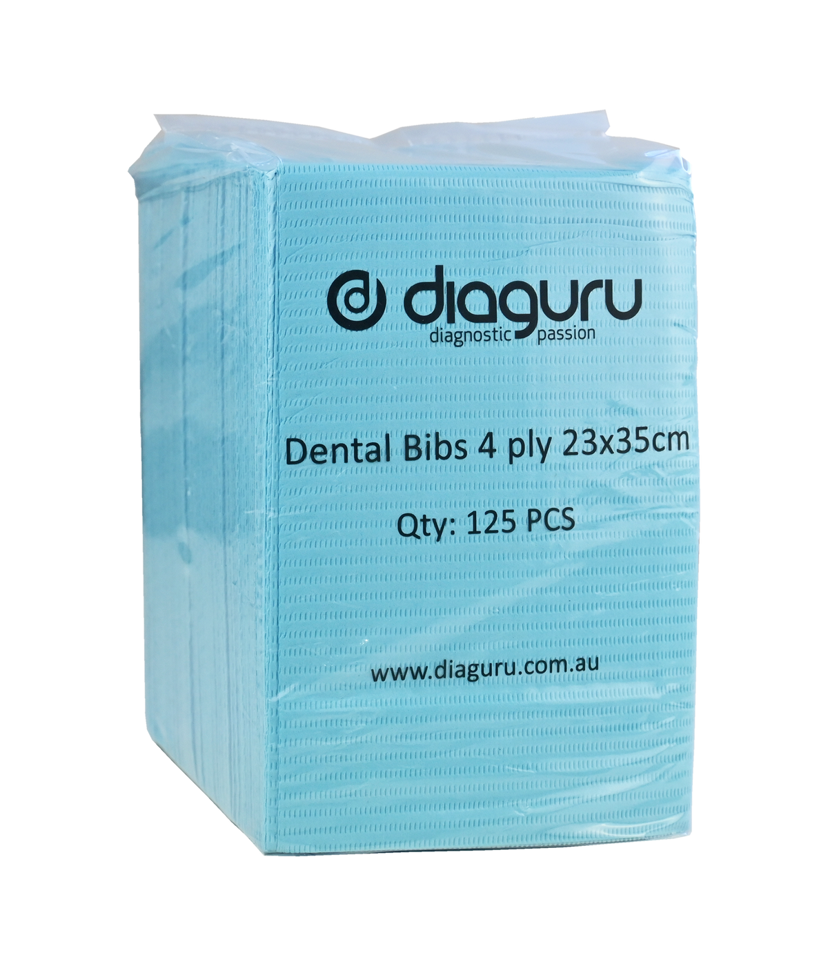 Dental Bibs 4-Ply (Blue) Small or Large 125/pack Large (Blue) 33cm x 45cm (500/box)