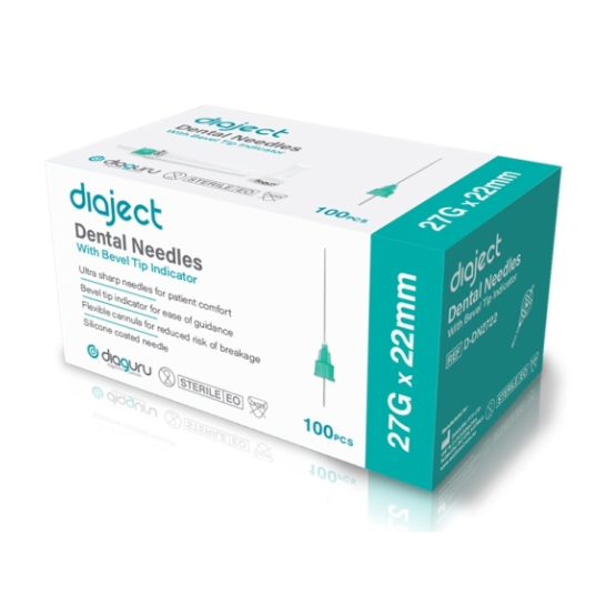 Diaject Dental Needles with Bevel Tip Indicator - Various Sizes