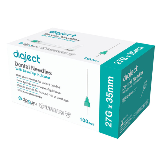 Diaject Dental Needles with Bevel Tip Indicator - Various Sizes
