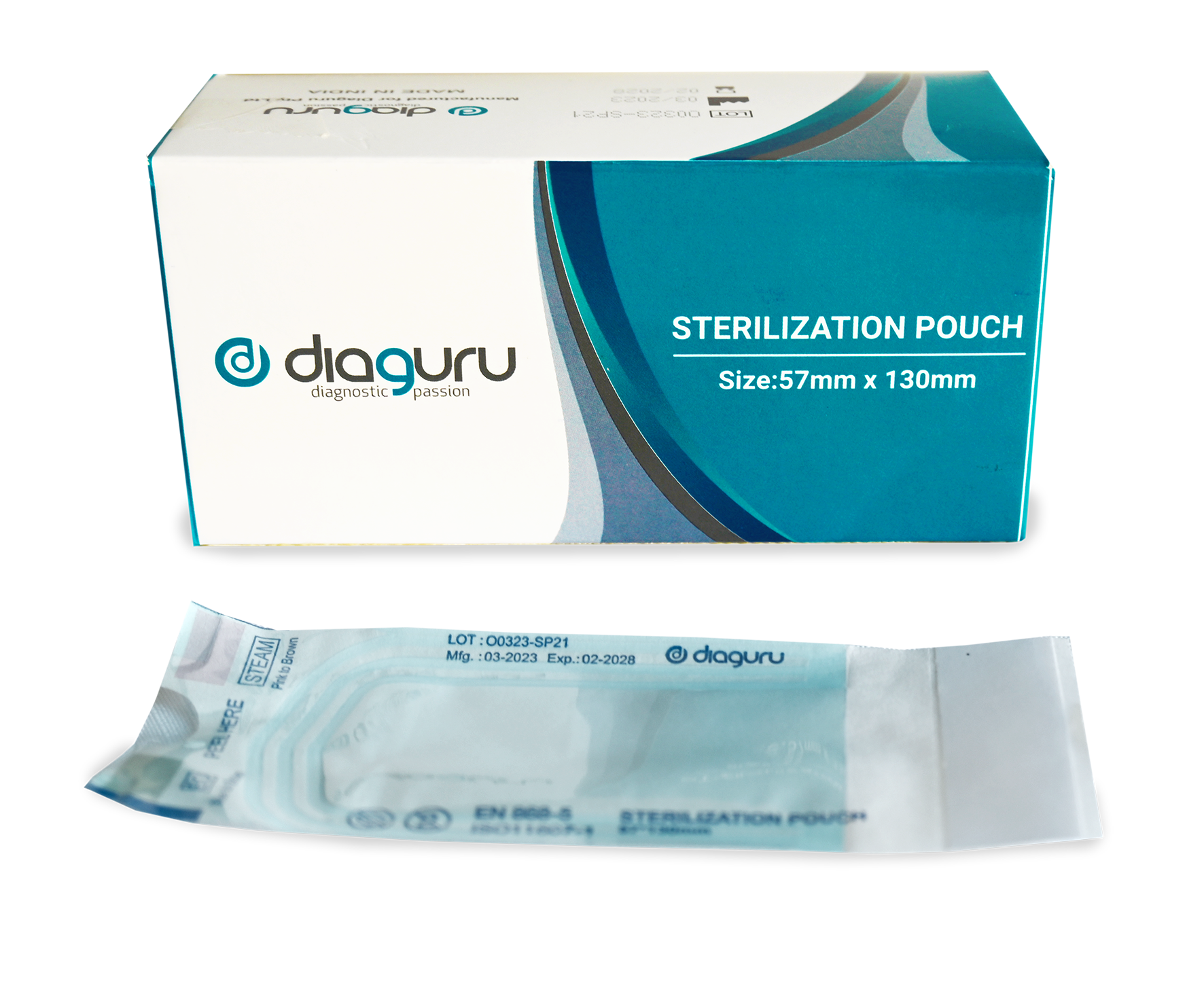Self Sealing Sterilisation Pouch; 57mm x 130 mm; 200/Pack