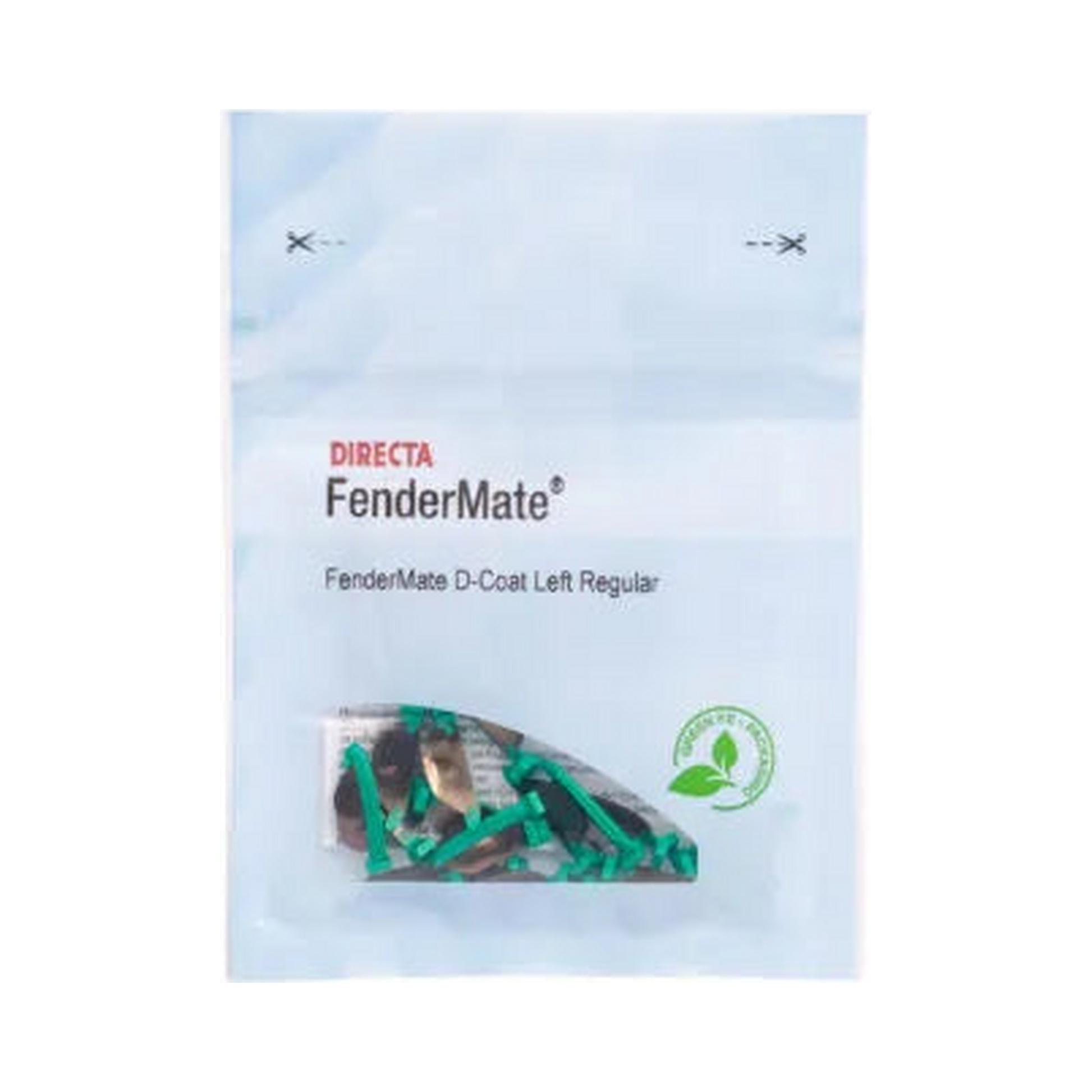 Directa FenderMate D-Coat left regular green matrix wedge – Pack of 18