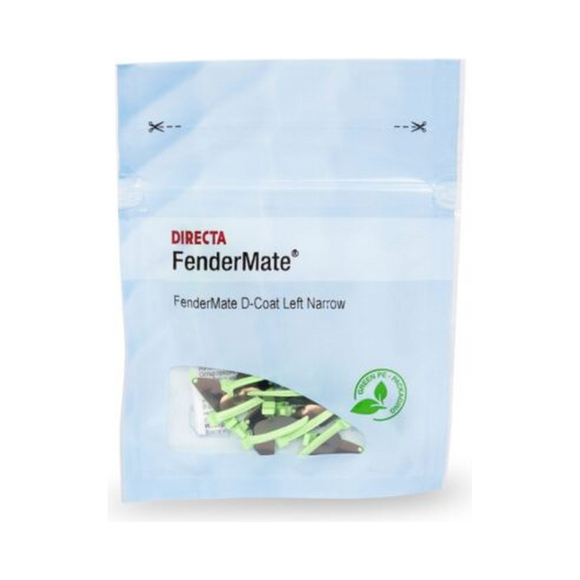 Directa FenderMate D-Coat left narrow light green matrix wedge – Pack of 18