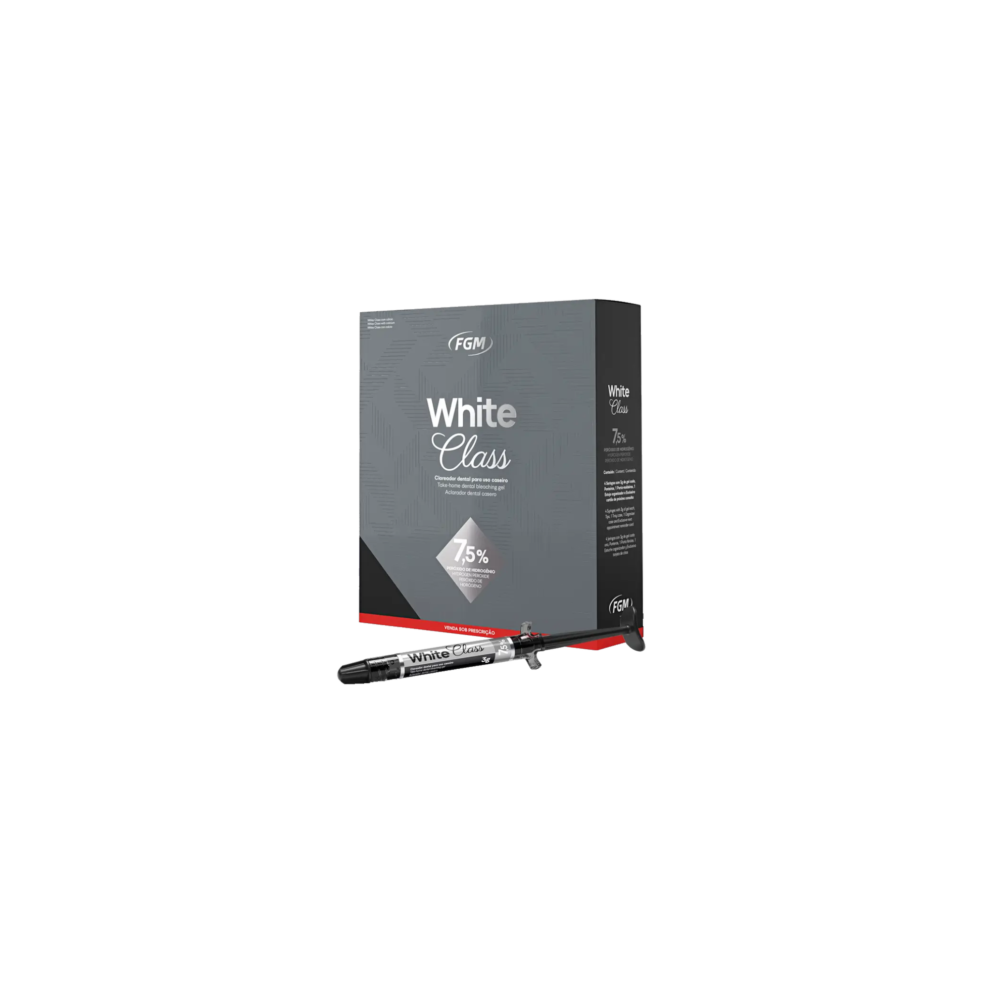 FGM Dental White Class 7.5% – Multipack – 50x 3g syringes 7.5% Hydrogen Peroxide