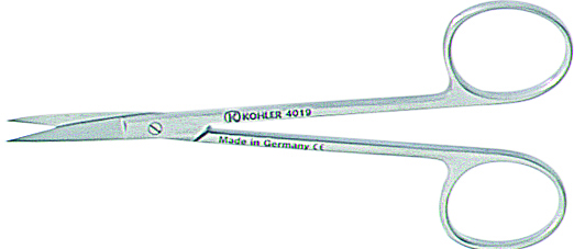 Kohler Dental Scissors Iris curved 11,5 cm