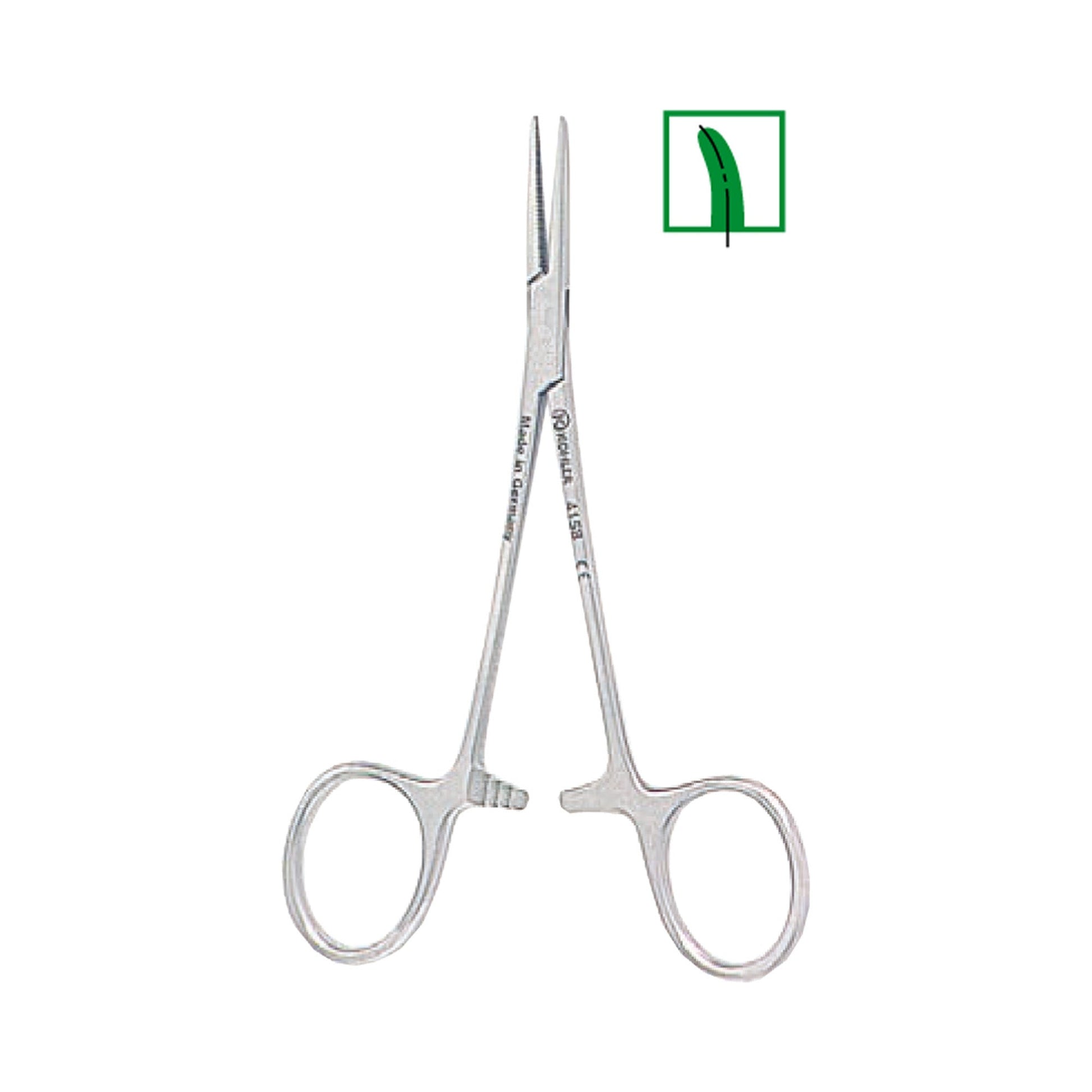 Kohler Dental Hemostatic Forceps Halstead Mosquito, Curved, 12 cm