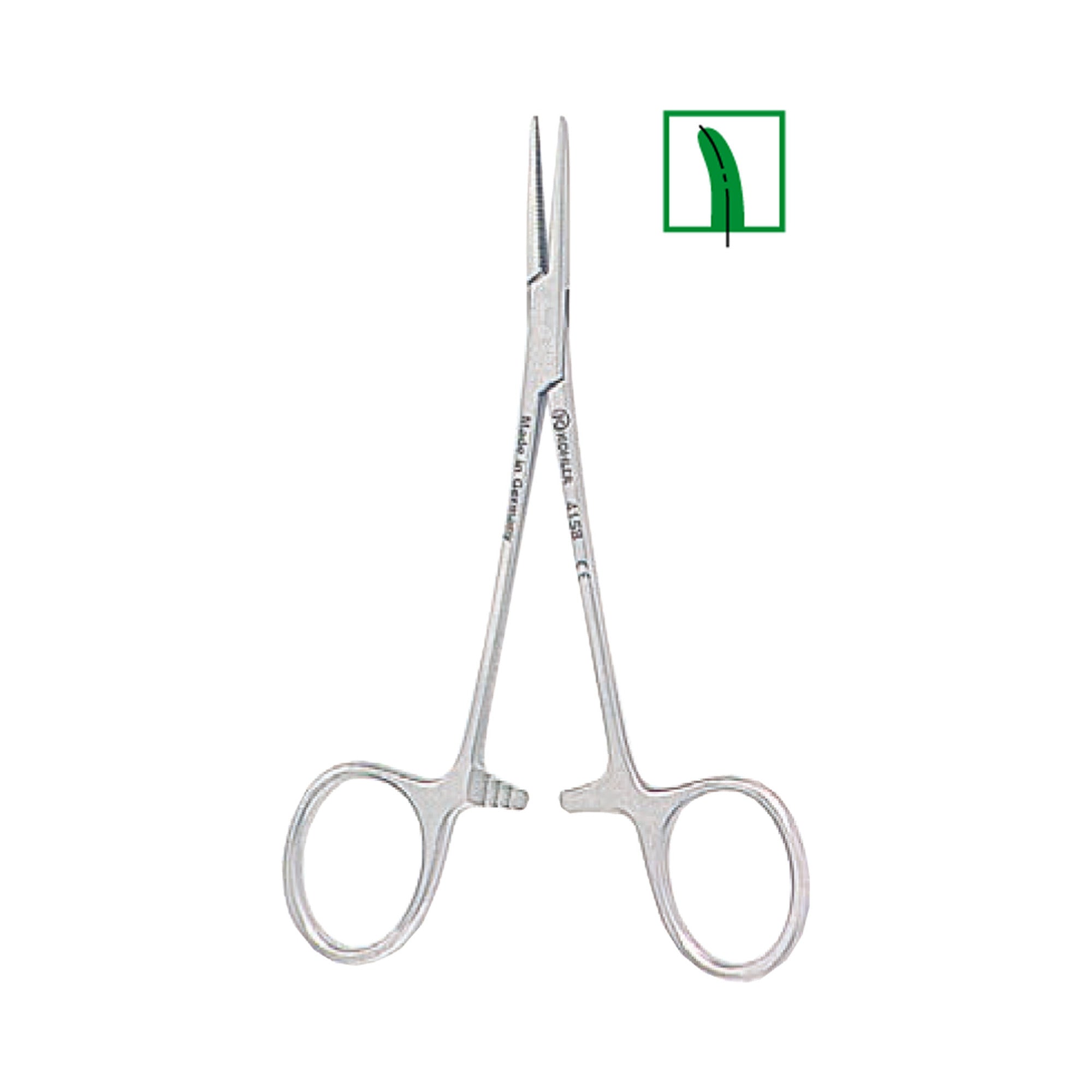 Kohler Dental Hemostatic Forceps Halstead Mosquito, Curved, 12 cm