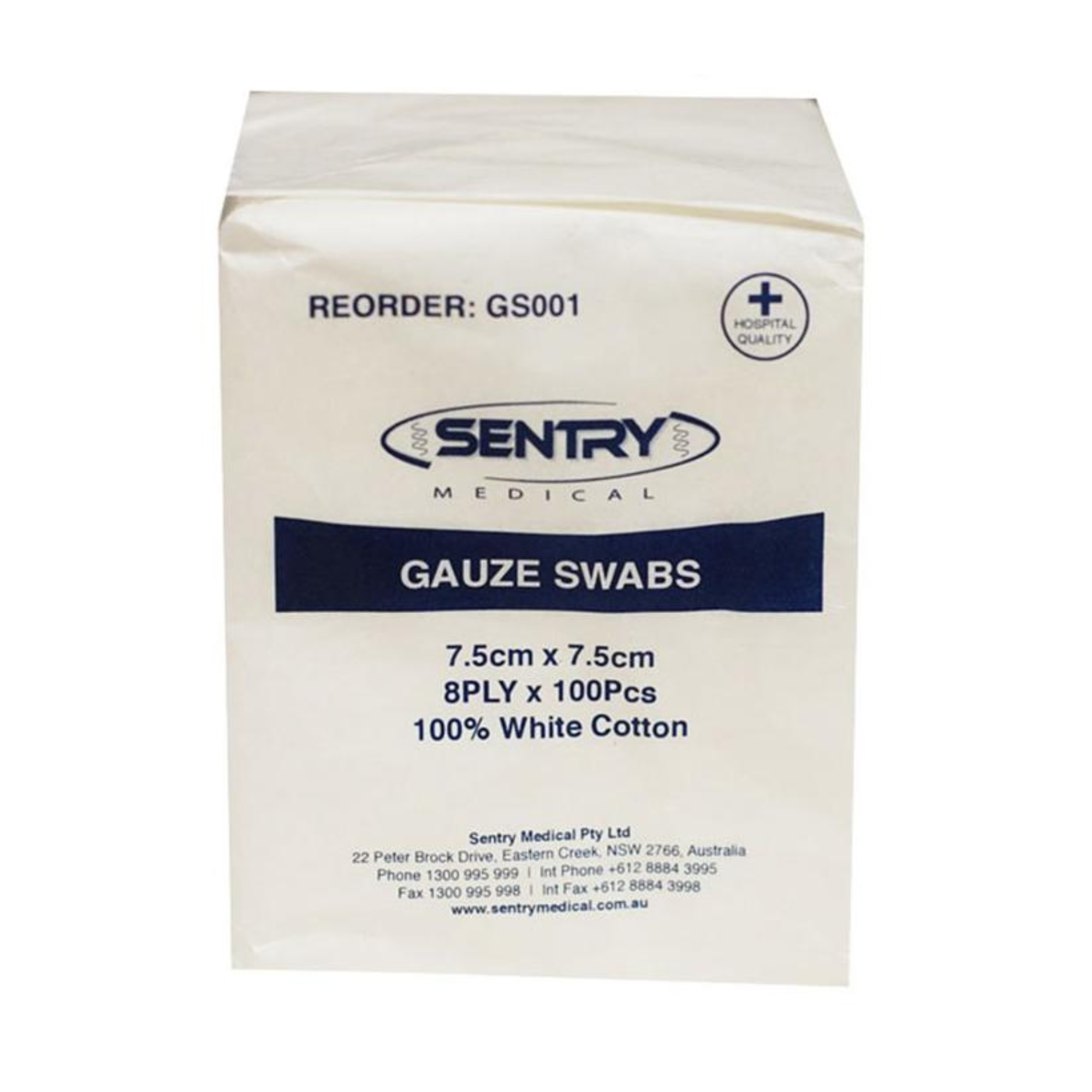 Sentry Medical gauze swabs  100% cotton 8 PLY