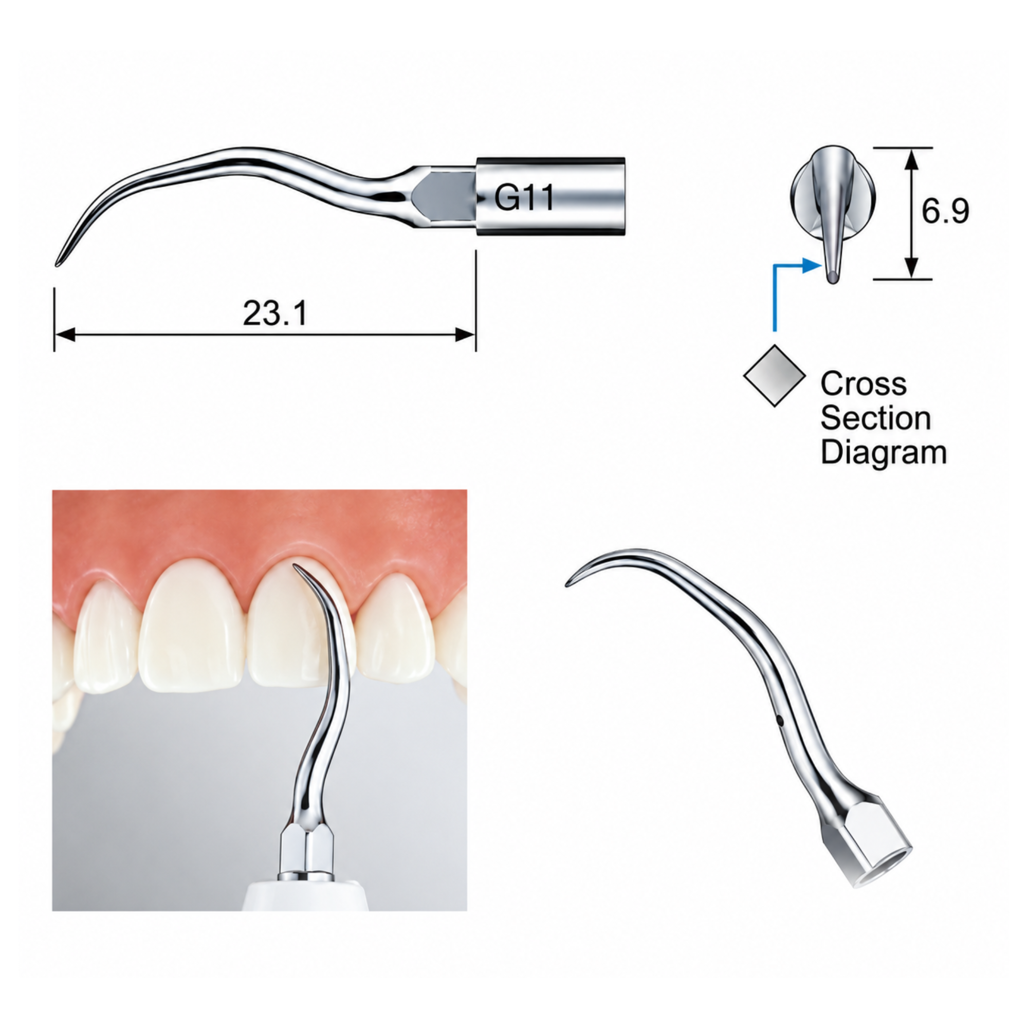 NSK G11 Scaling Tip For NSK Varios Ultrasonic Scaler & Satelec scaler