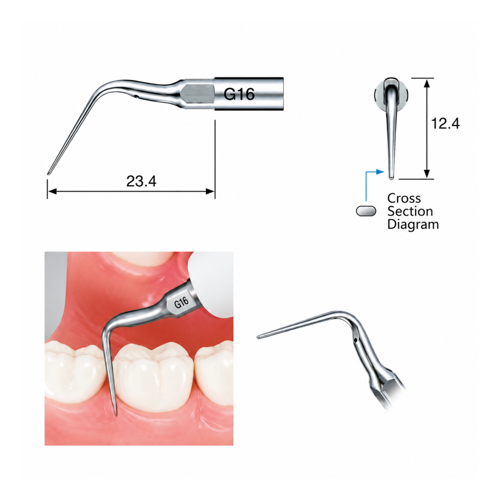 NSK G16 Scaling Tip for NSK Varios Ultrasonic Scaler & for Satelec scaler