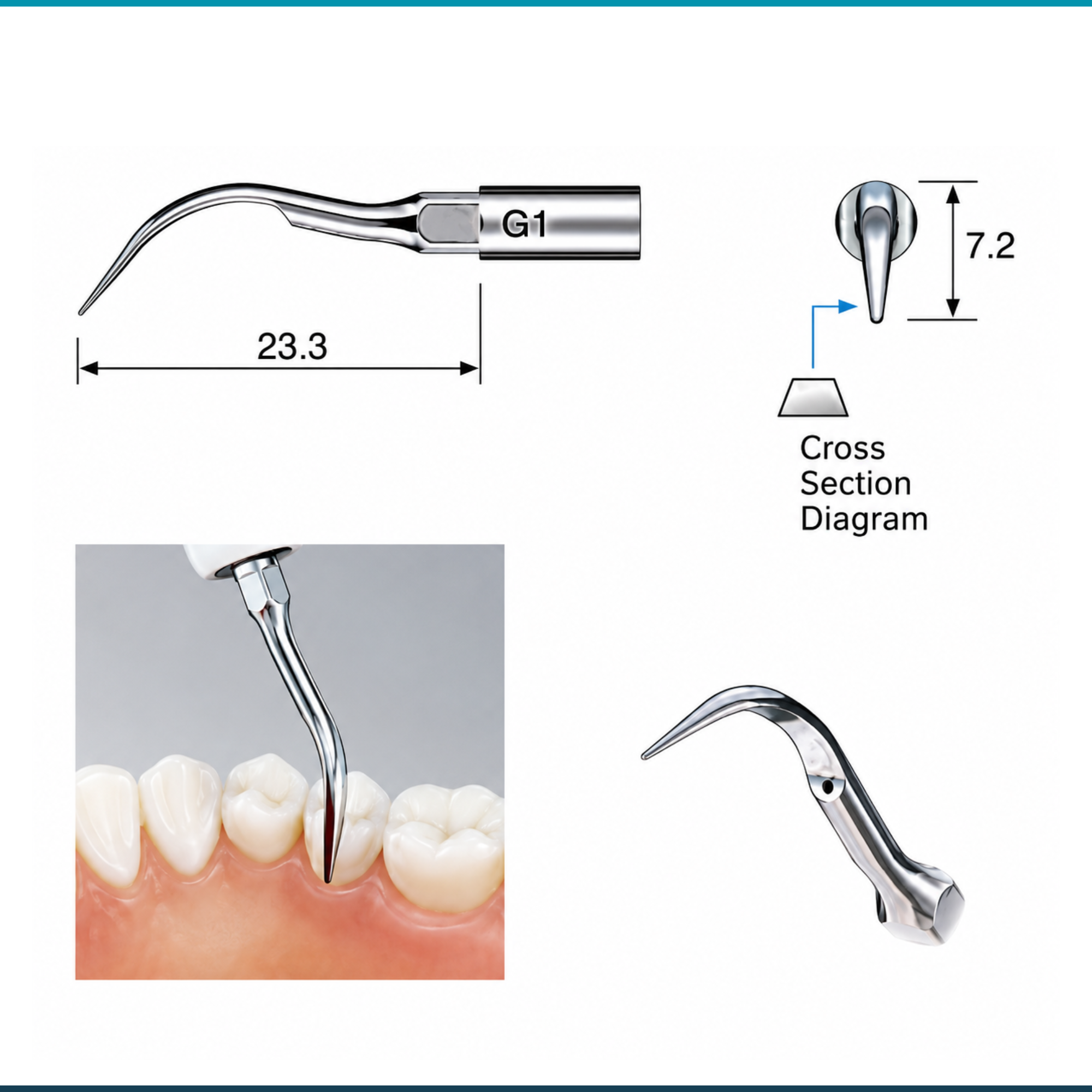NSK G1 Scaling Tip For NSK Varios Ultrasonic Scaler & for Satelec scaler