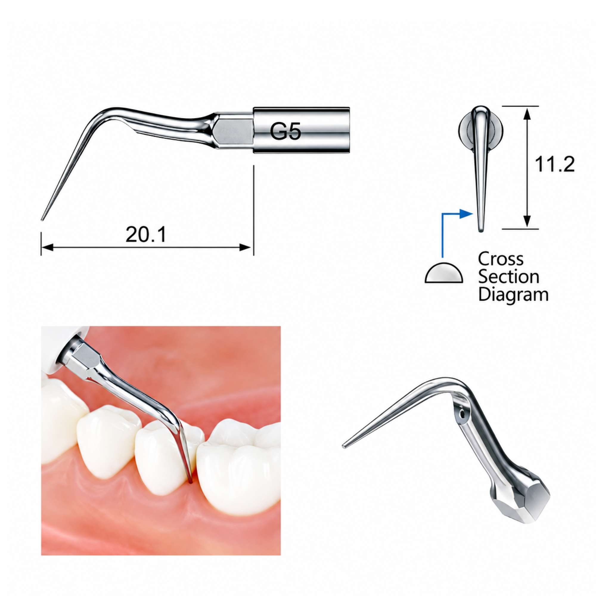NSK G5 Scaling Tip For NSK Varios Ultrasonic Scaler & for Satelec scaler
