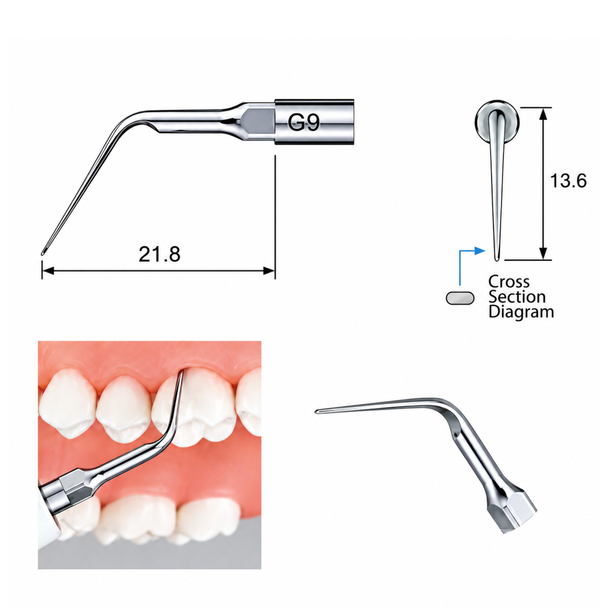 NSK G9 Scaling Tip For NSK Varios Ultrasonic Scaler & for Satelec scaler