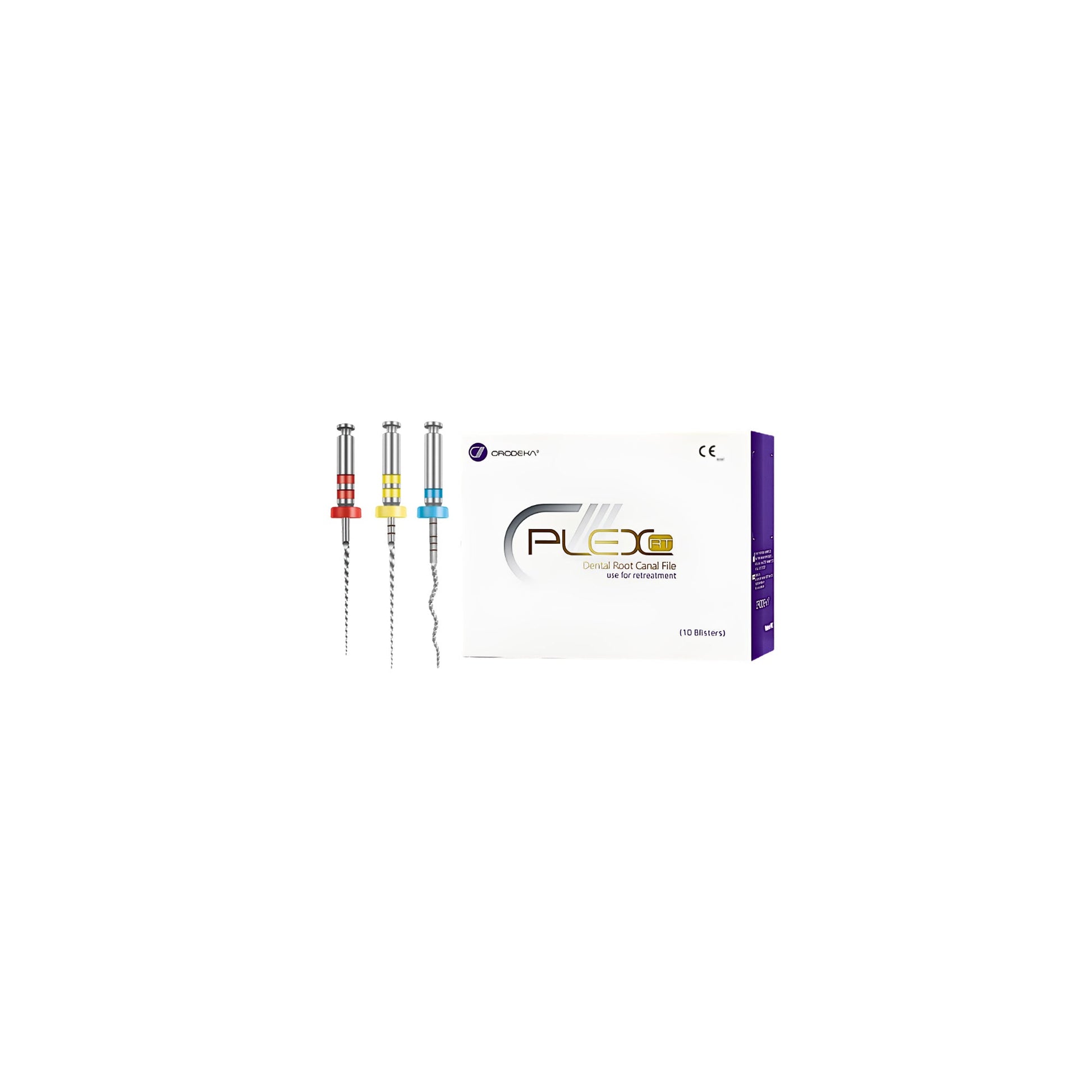 Orodeka® Plex RT Retreatment Rotary File Set 1 - Blister/3 1x 25/.07, 18 mm + 1x 20/.06, 25 mm + 1x 30/.02, 25 mm