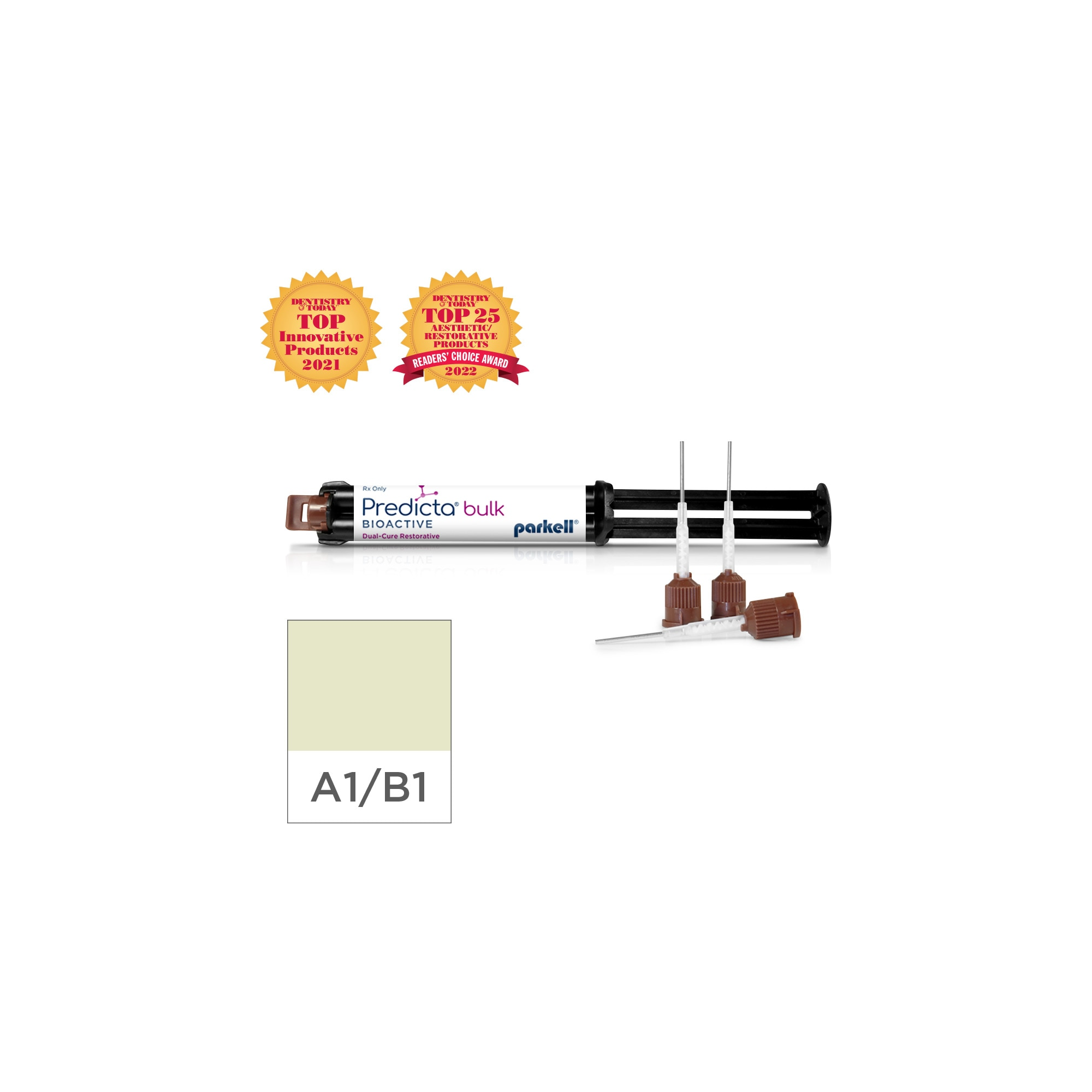 Parkell Predicta™ Bioactive Bulk Dual Cure Restorative A1/B1 Bulk Fill