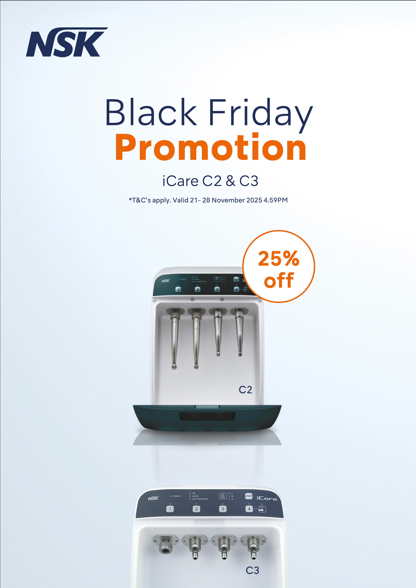 NSK iCare C3 Standard System Complete / 3 rotation ports & 1 non-rotation port