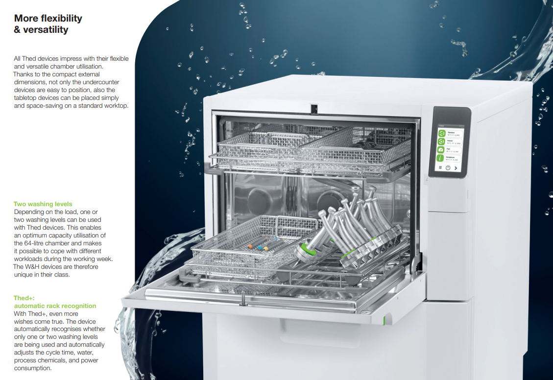W&H Thed+ Thermal Washer available in Undercounter & Tabletop