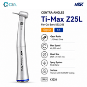 NSK Ti-Max Z25L Titanium Optic E Type Lux C/A H/piece 1:1 speed ratio For CA Bur