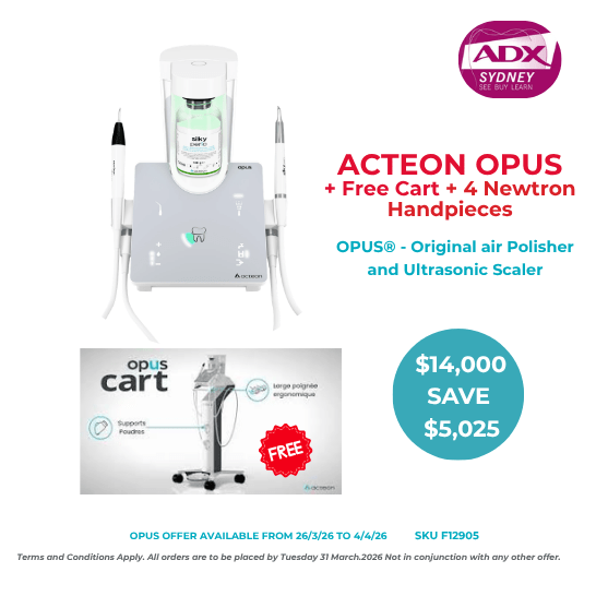 Acteon OPUS+ Free cart+ 4 Newtron Handpieces ADX2026 - Dental Installations (Aust) Pty LtdActeonAir Polisher