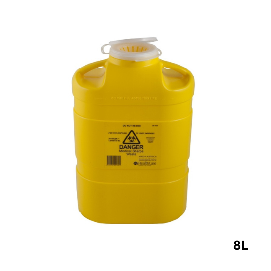 FITTANK™ Snap Top Sharps Container 8L