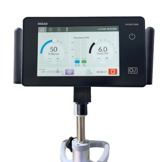 Porter Midas™ Digital Touchscreen Flowmeter - Dental Installations (Aust) Pty LtdPorterDigital Touchscreen Flowmeter