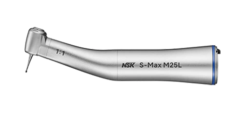 NSK S-Max M25L Stainless Steel Optic E Type Lux Contra Angle Handpiece 1:1 speed ratio For CA burs
