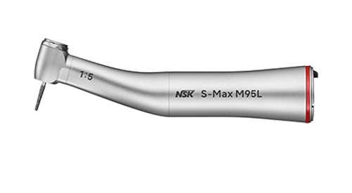 NSK S-Max M95 Stainless Steel Non-Optic E Type Contra Angle Handpiece 1:5 Increasing For FG burs