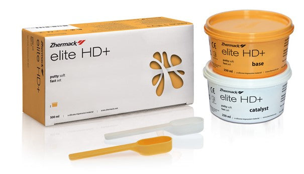 Zhermack Elite HD+ Putty Soft Normal Set A-Silicone Putty 2 × 250 mL